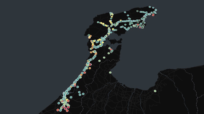 能登半島沖地震コネクトマップの可視化