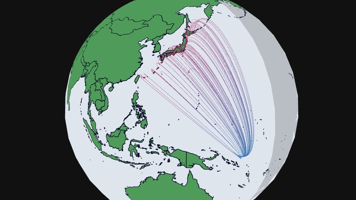 トンガ火山噴火に伴う潮位変化の様子